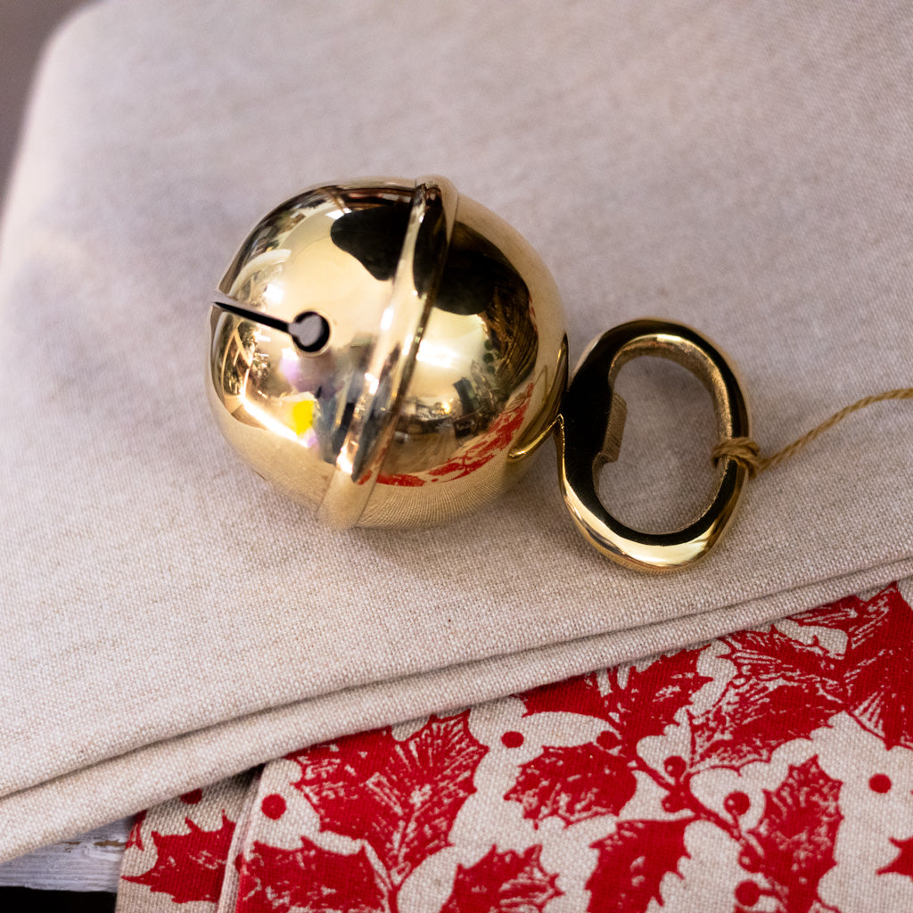 Brass Jingle Bell Bottle Opener
