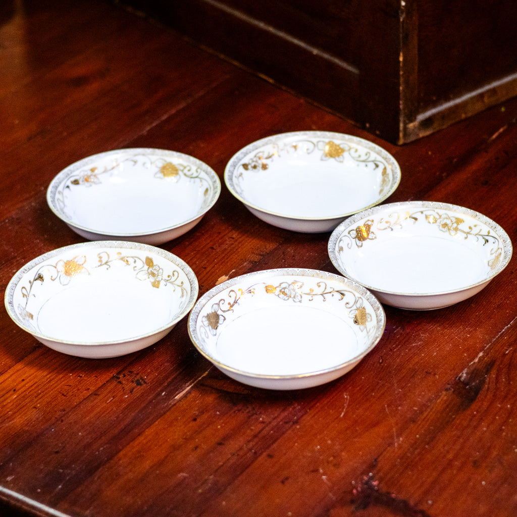 Antique Nippon Dessert Dishes Set of Five