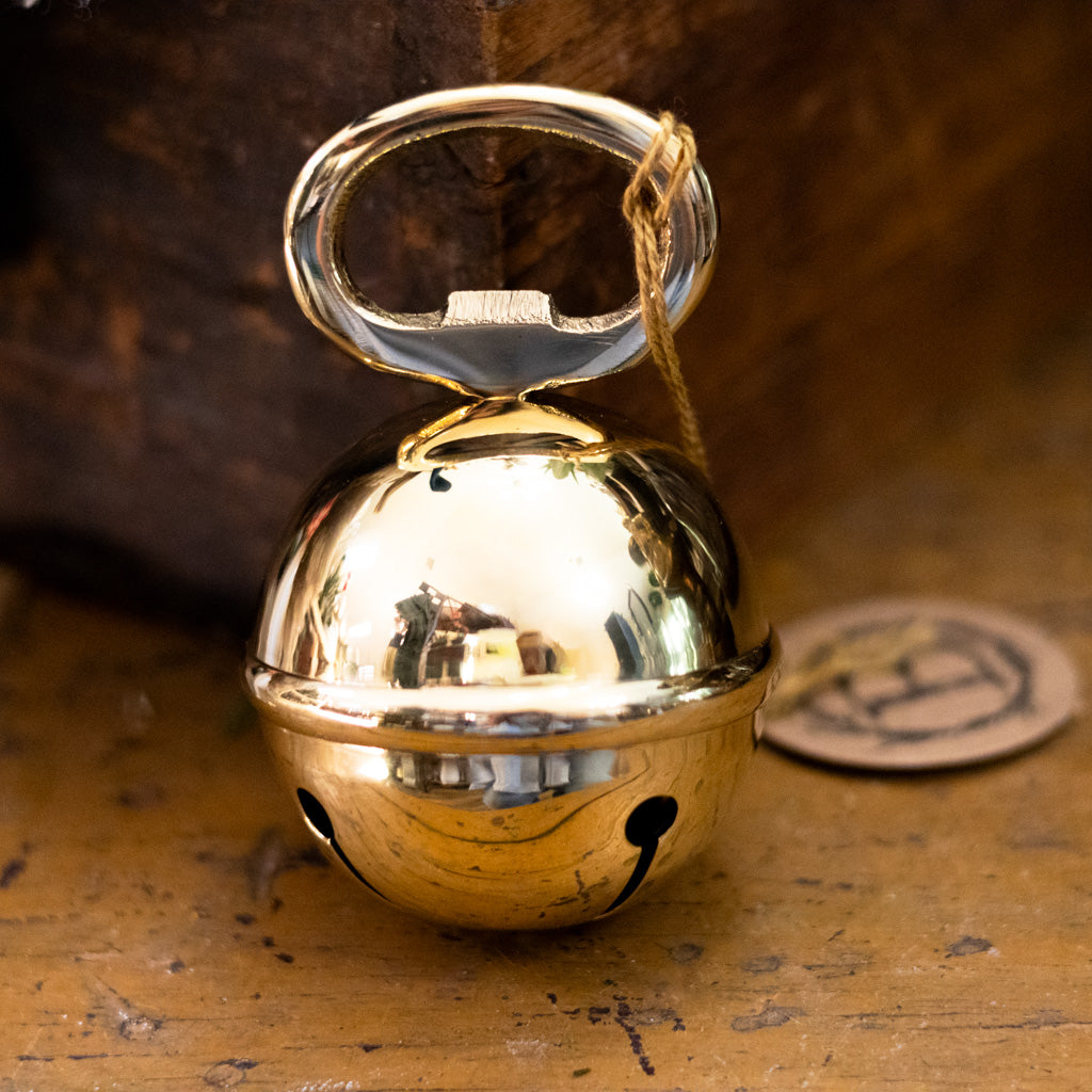 Brass Jingle Bell Bottle Opener