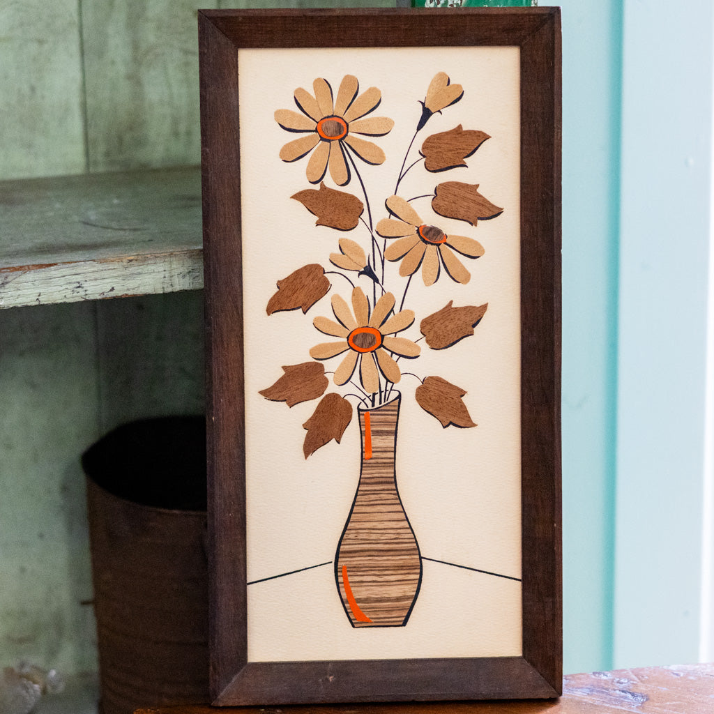 Mid-Century Balsa Wood Vase Picture