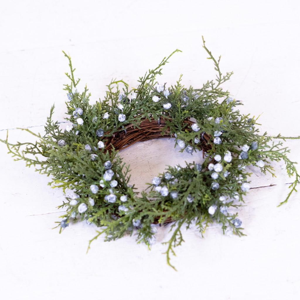 8"D Seeding Juniper Wreath