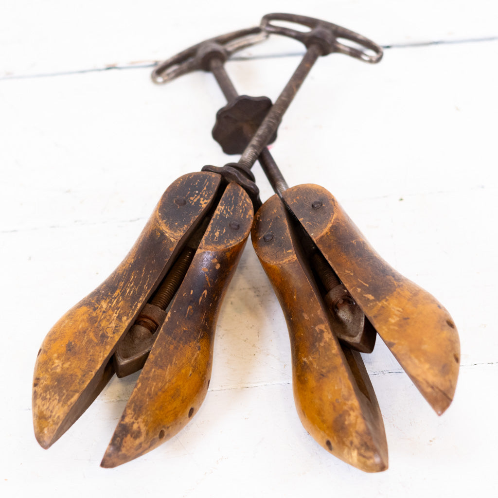 Pair of Wooden Split Toe Shoe Stretchers