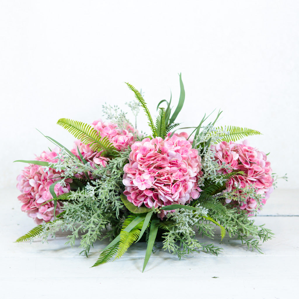 Pink Hydrangea Centerpiece Drop In