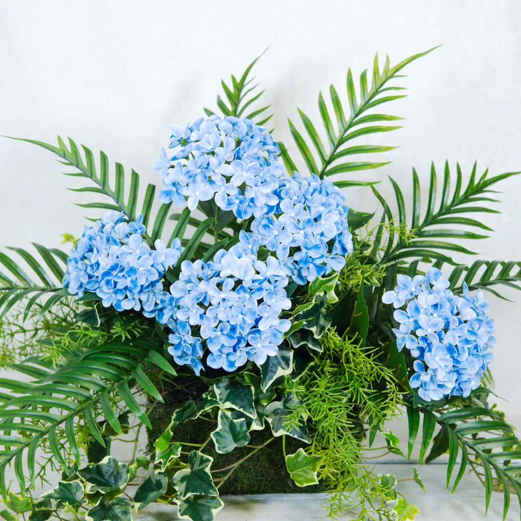 Blue Hydrangea Mix Elongated Drop In