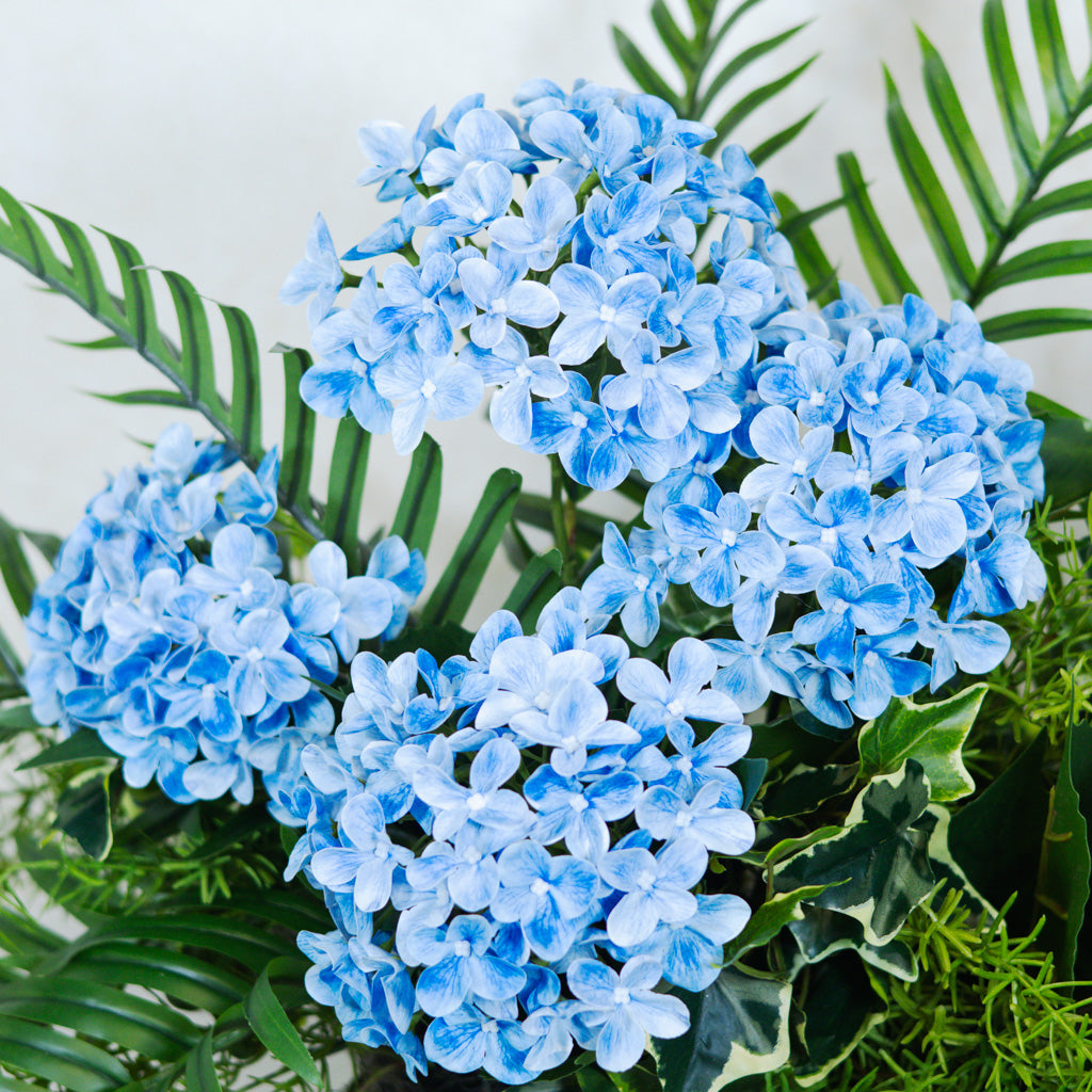 Blue Hydrangea Mix Elongated Drop In