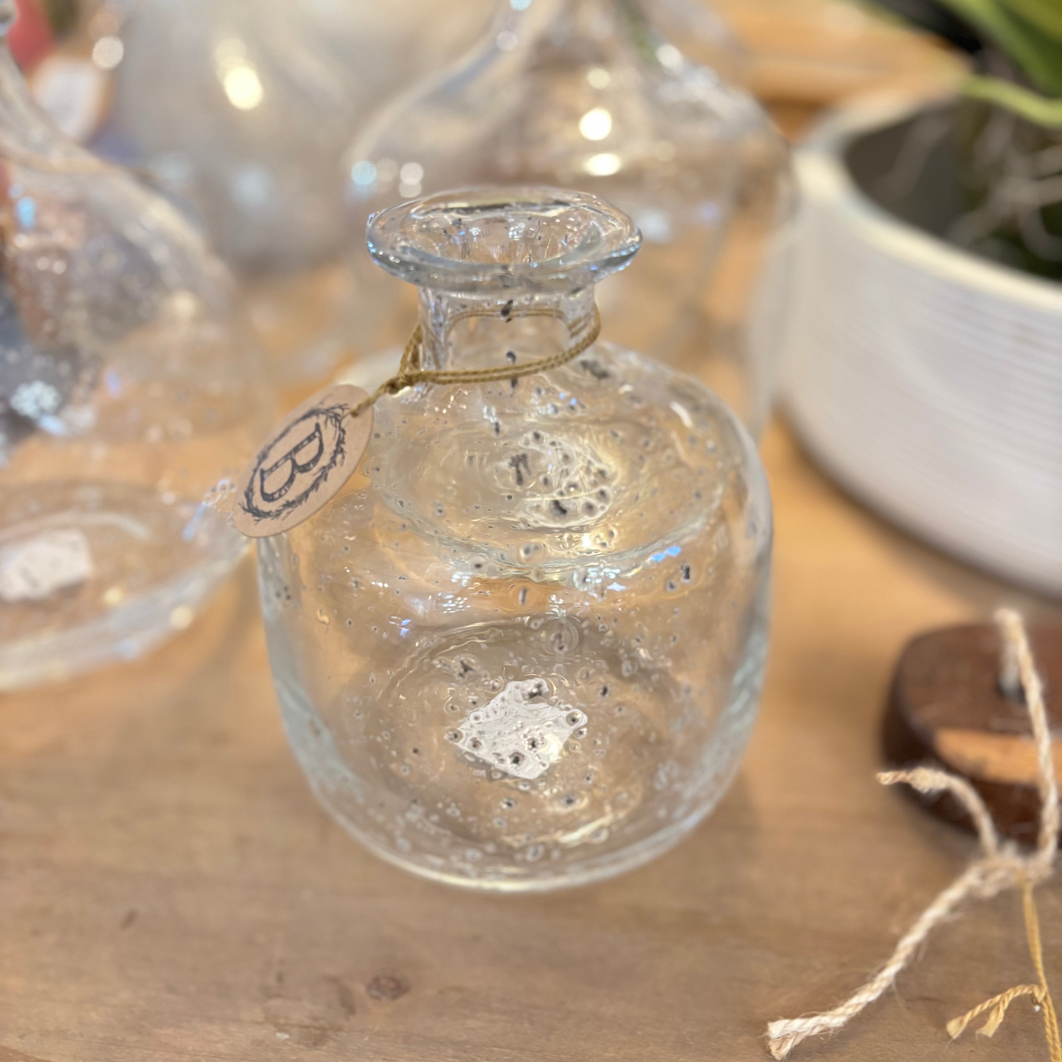 Textured Handblown Glass Vase Small