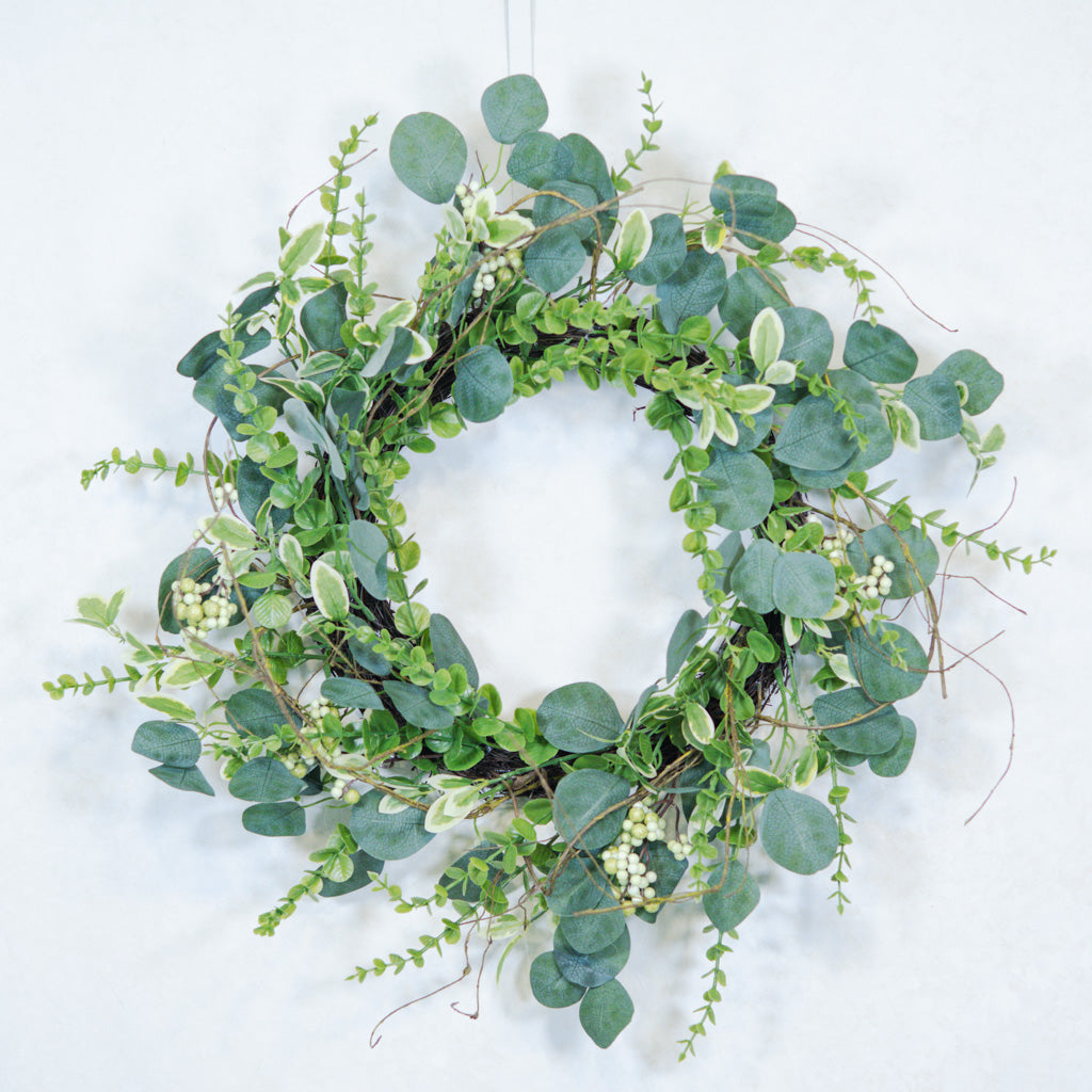 Mixed Eucalyptus and Berry Wreath