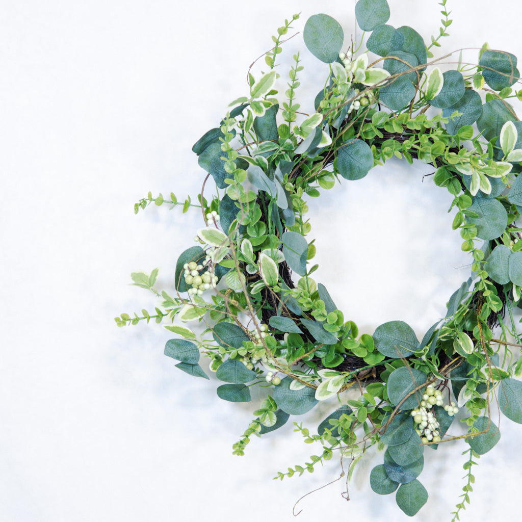 Mixed Eucalyptus and Berry Wreath