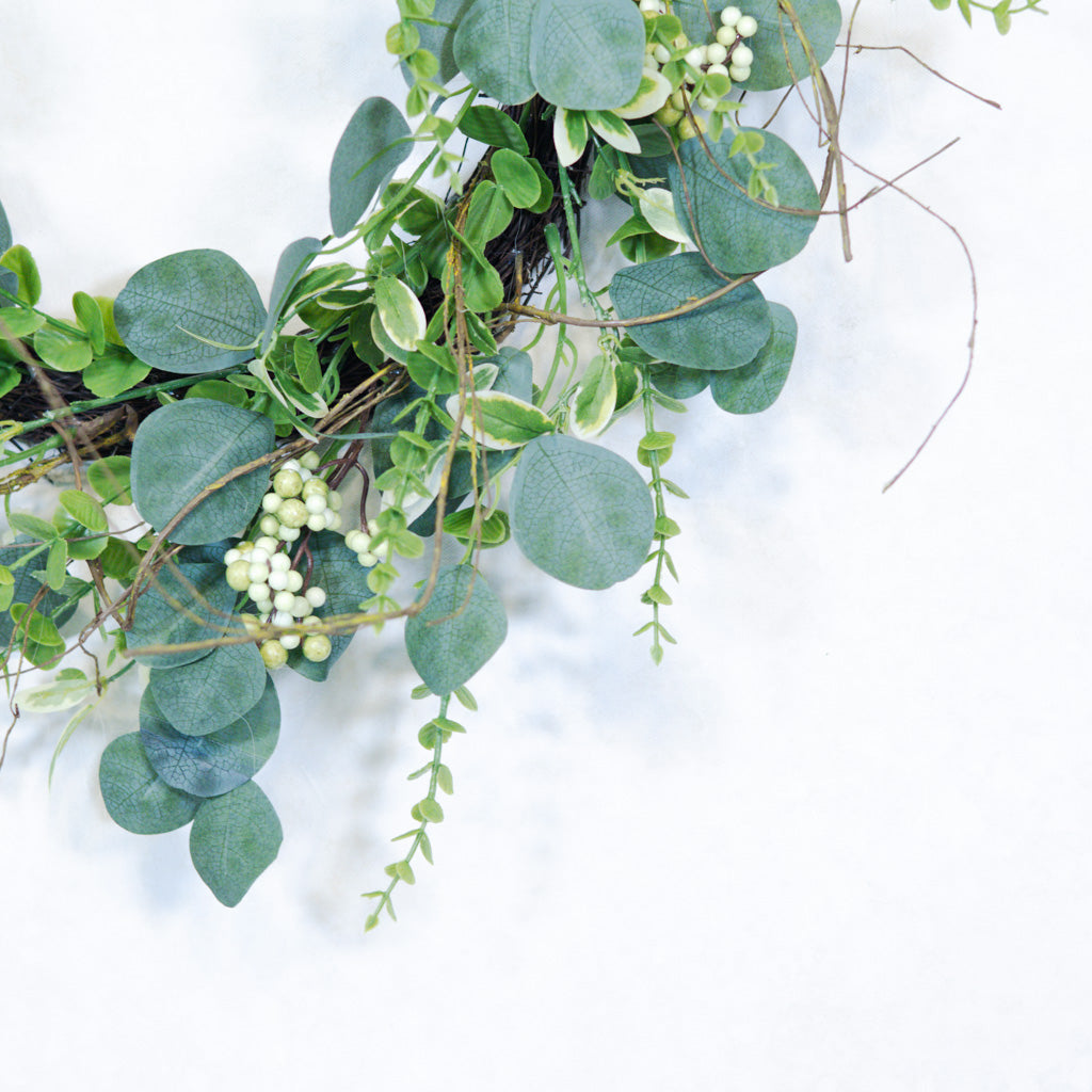 Mixed Eucalyptus and Berry Wreath