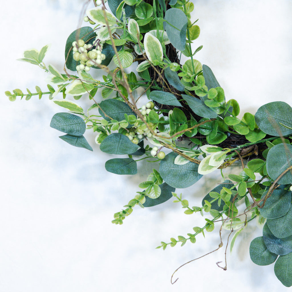 Mixed Eucalyptus and Berry Wreath