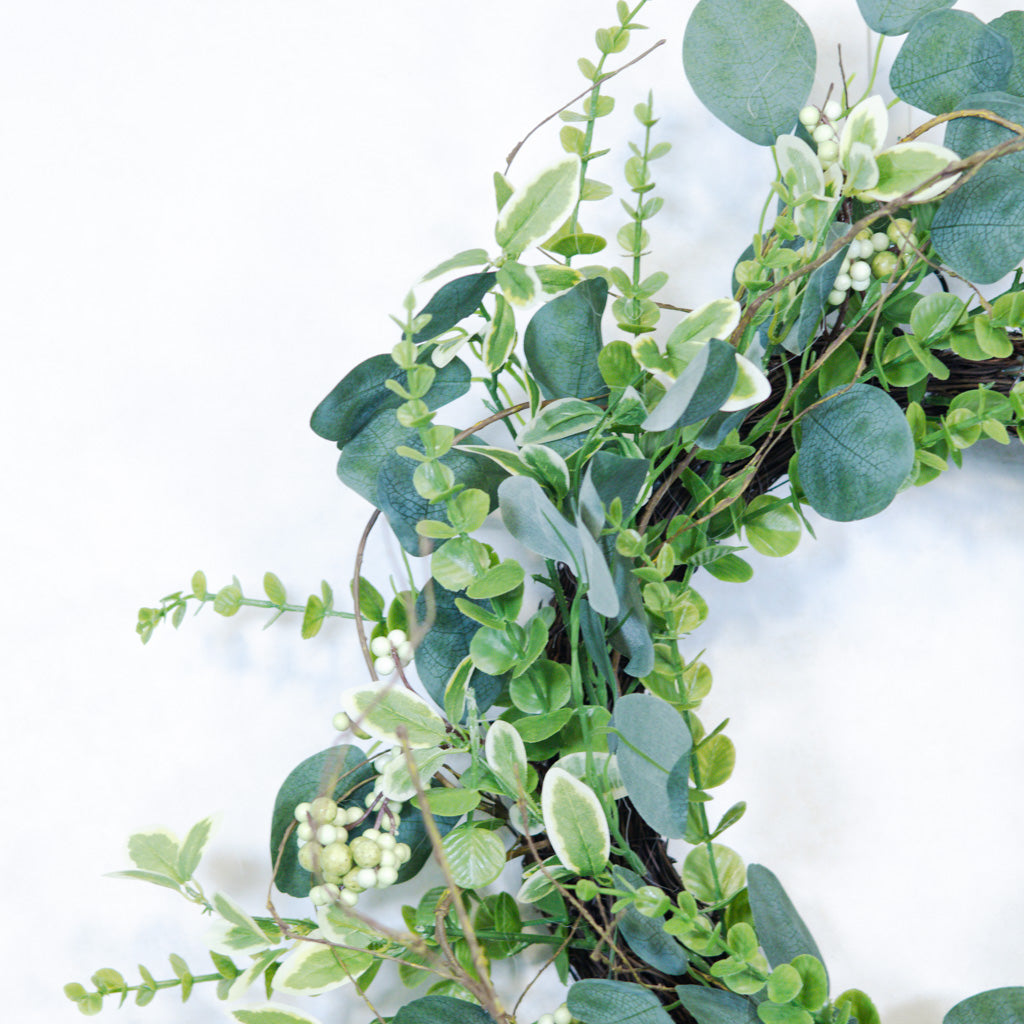 Mixed Eucalyptus and Berry Wreath