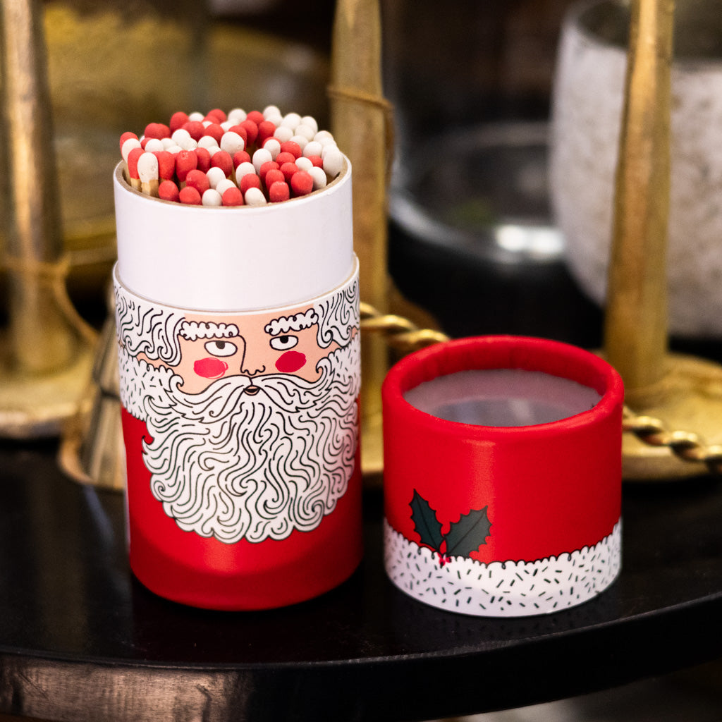 Father Christmas Large Cylinder Matches