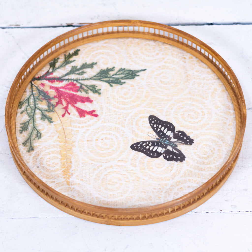 Hand Pressed Rattan Tray