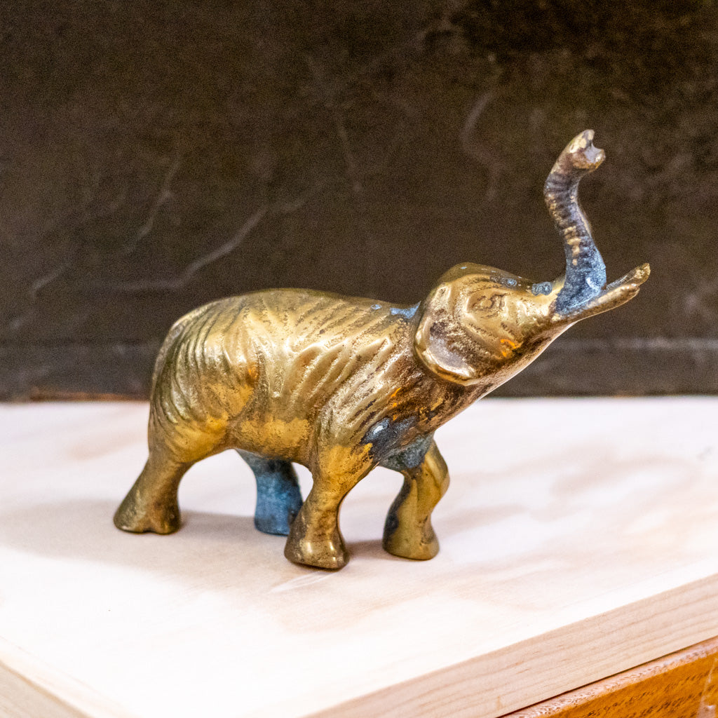 Small Vintage Brass Elephant