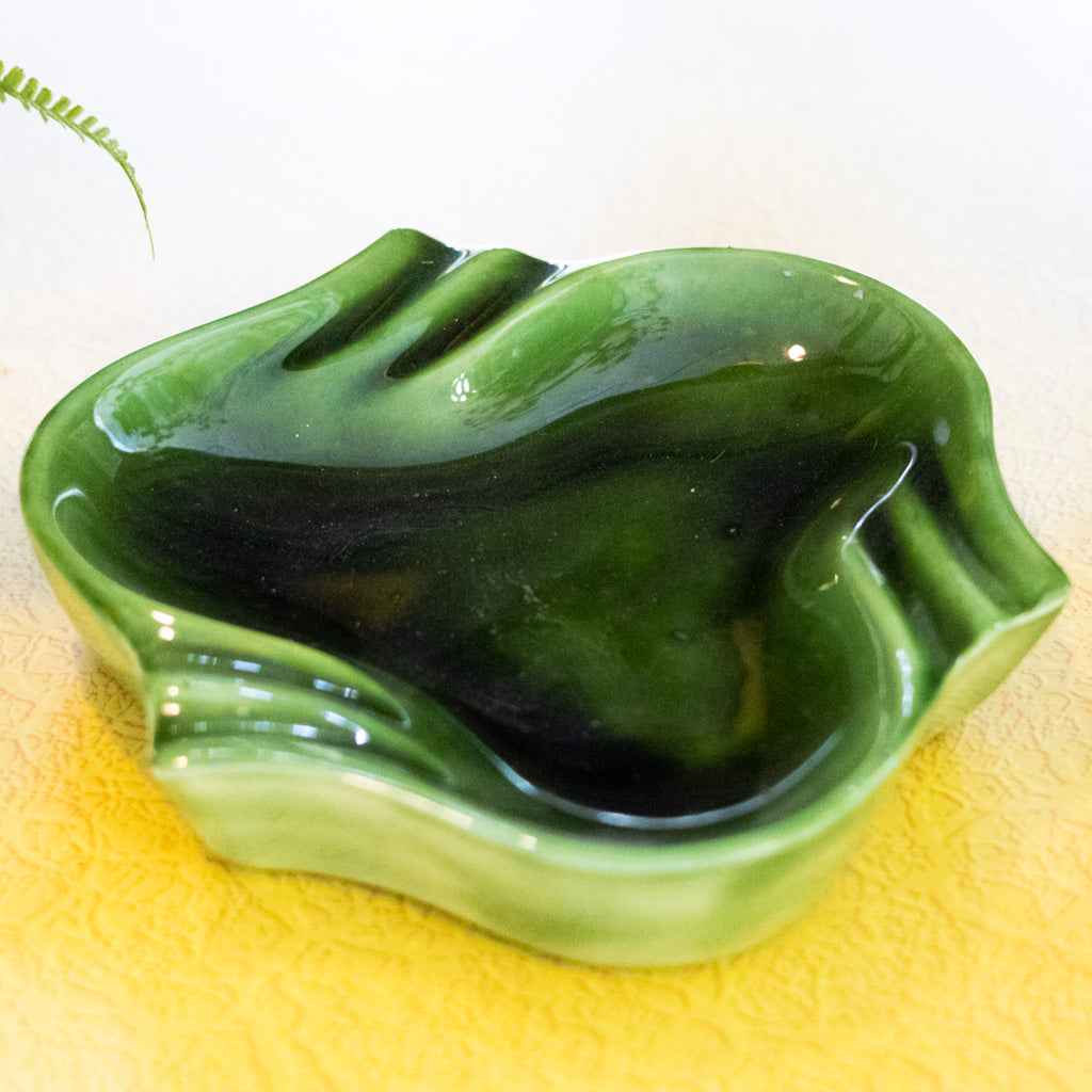 MCM Green Ceramic Trivet Dish