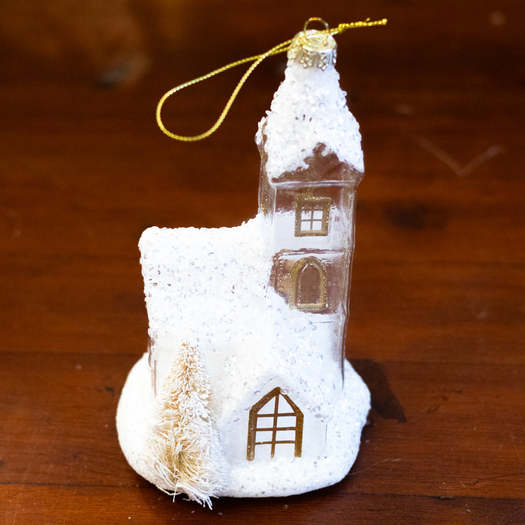 White Gold Church Ornament Medium