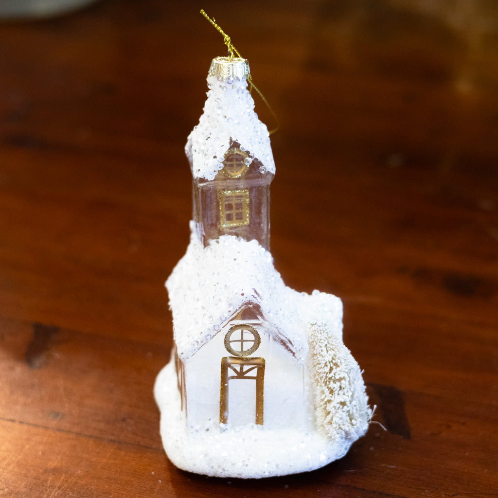 White Gold Church Ornament Medium
