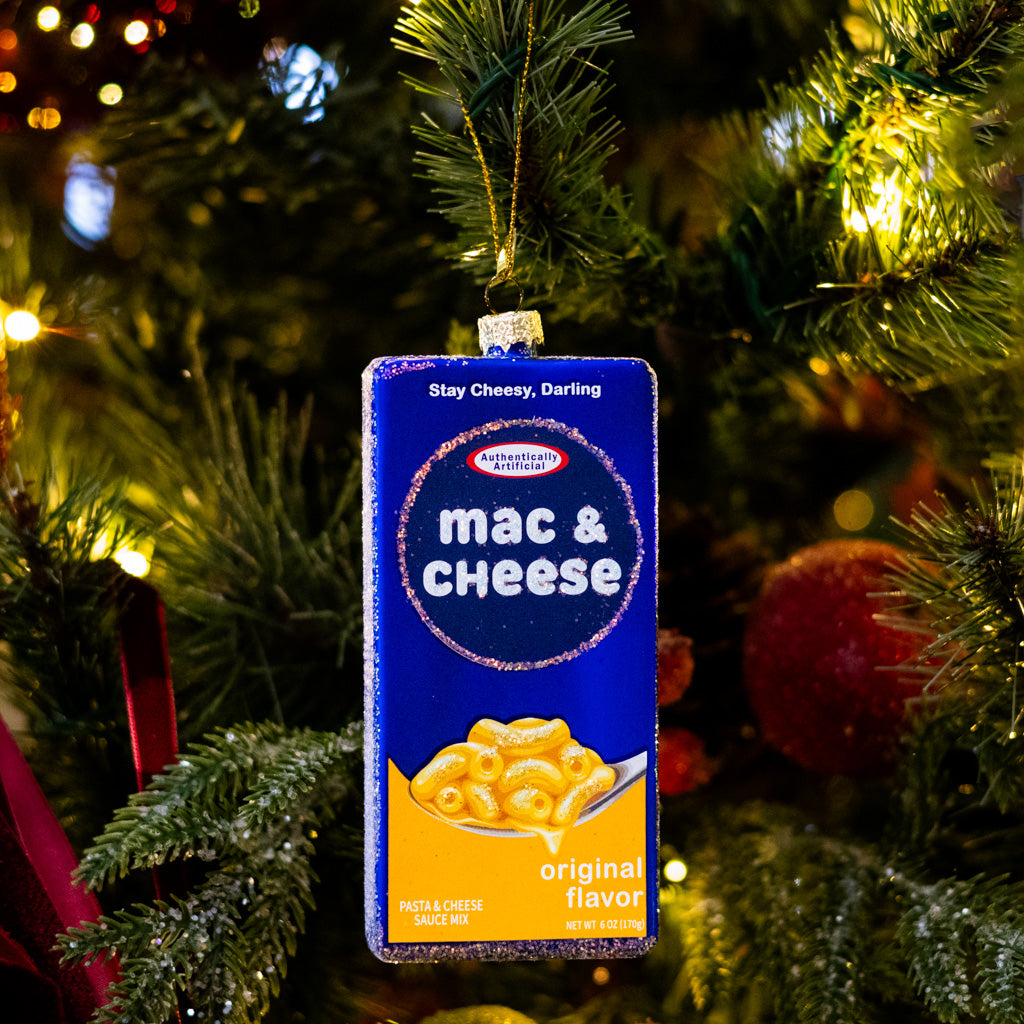 Mac and Cheese Glass Ornament