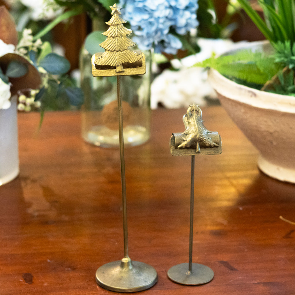 Large Metal Christmas Tree Card Clip on Stand