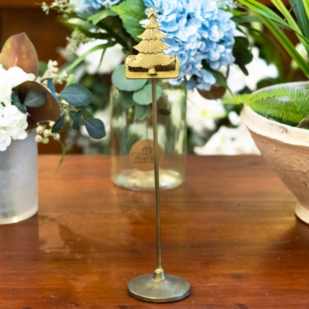 Large Metal Christmas Tree Card Clip on Stand