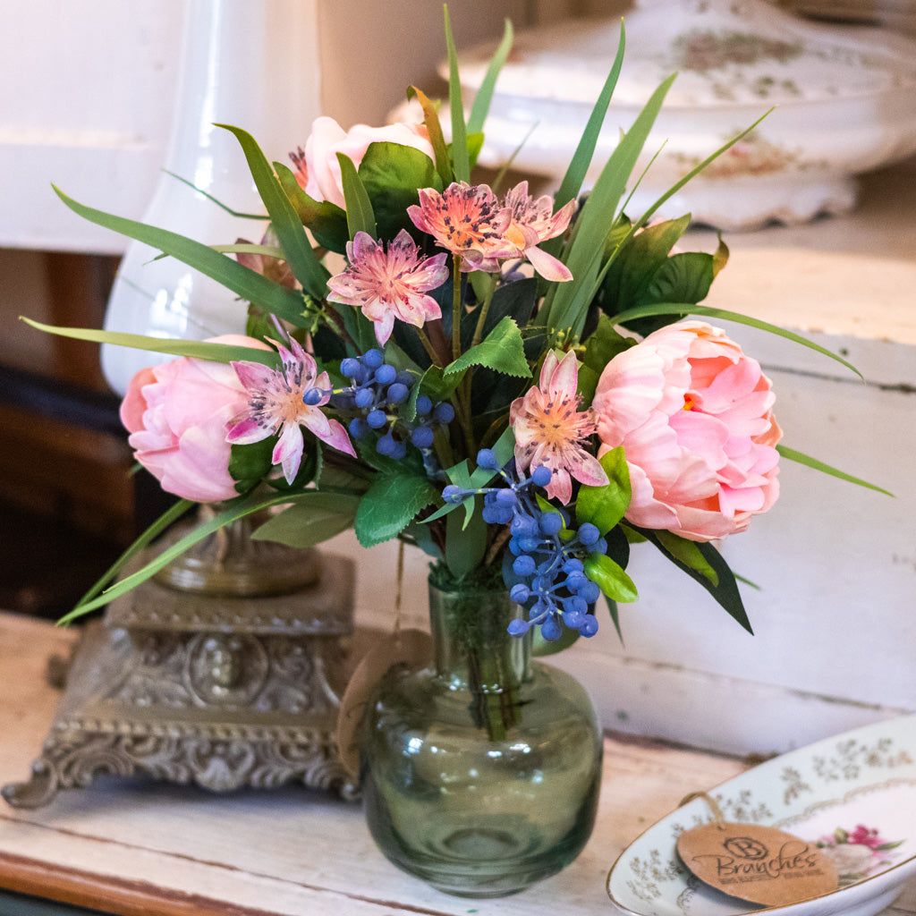 Peony and Armeria Bouquet Drop In