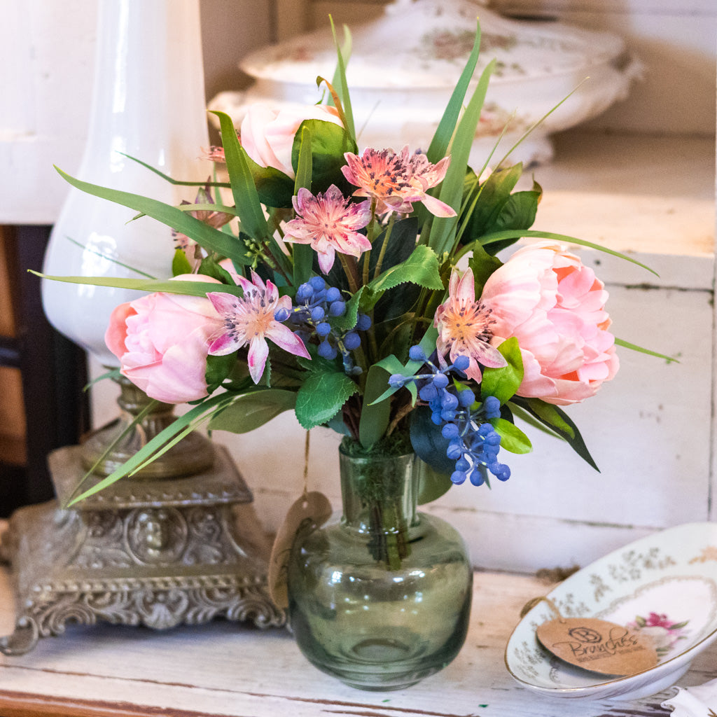 Peony and Armeria Bouquet Drop In