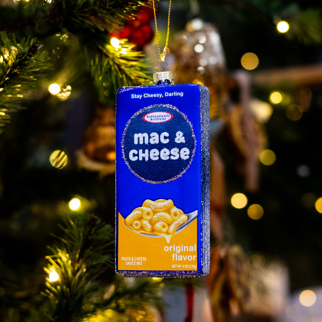 Mac and Cheese Glass Ornament