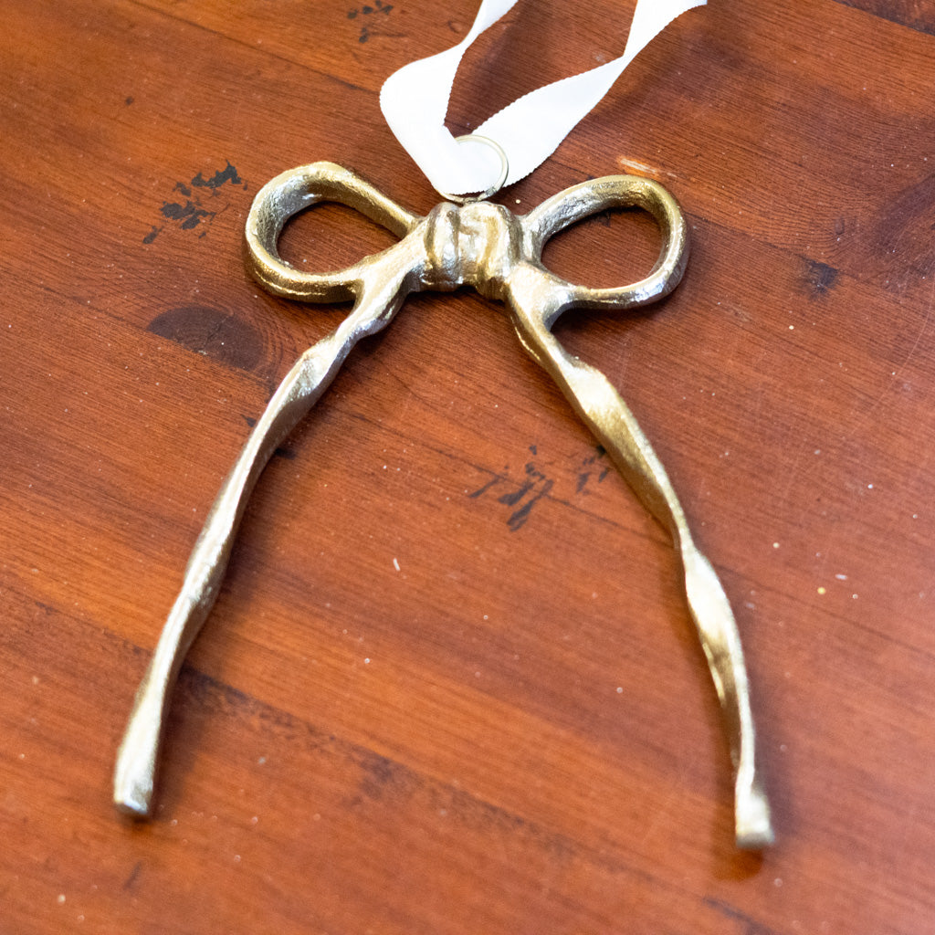 Gold Hanging Ribbon Ornament
