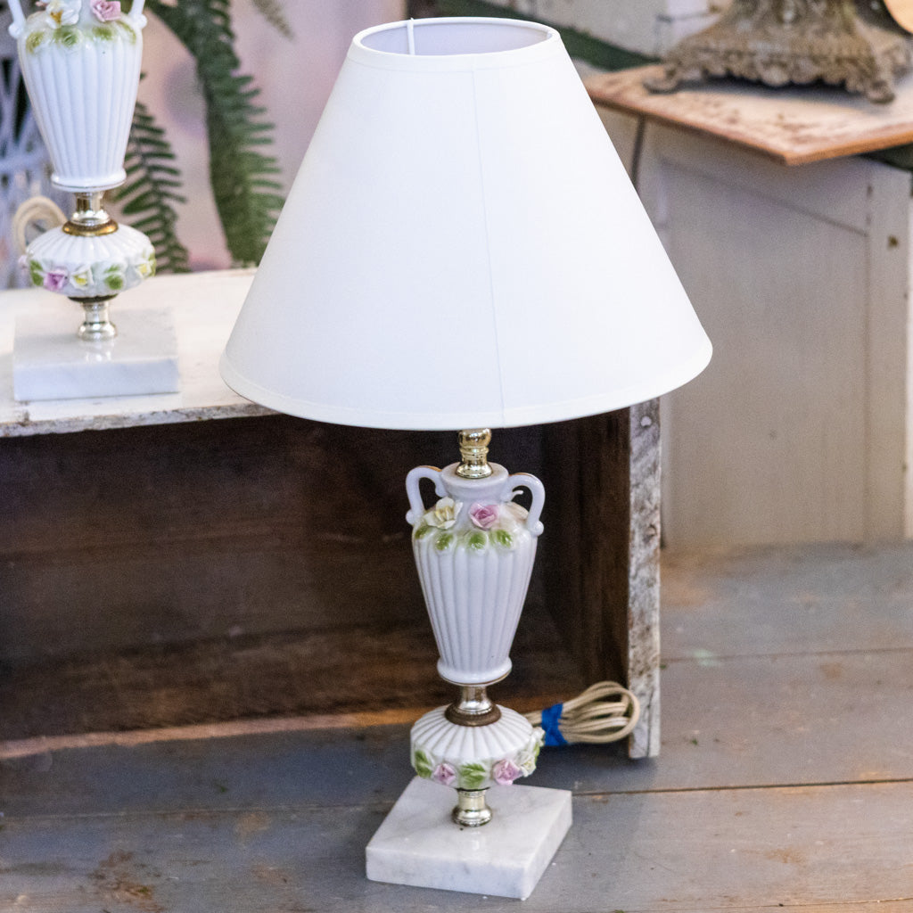 Vintage Pair of Porcelain Table Lamps