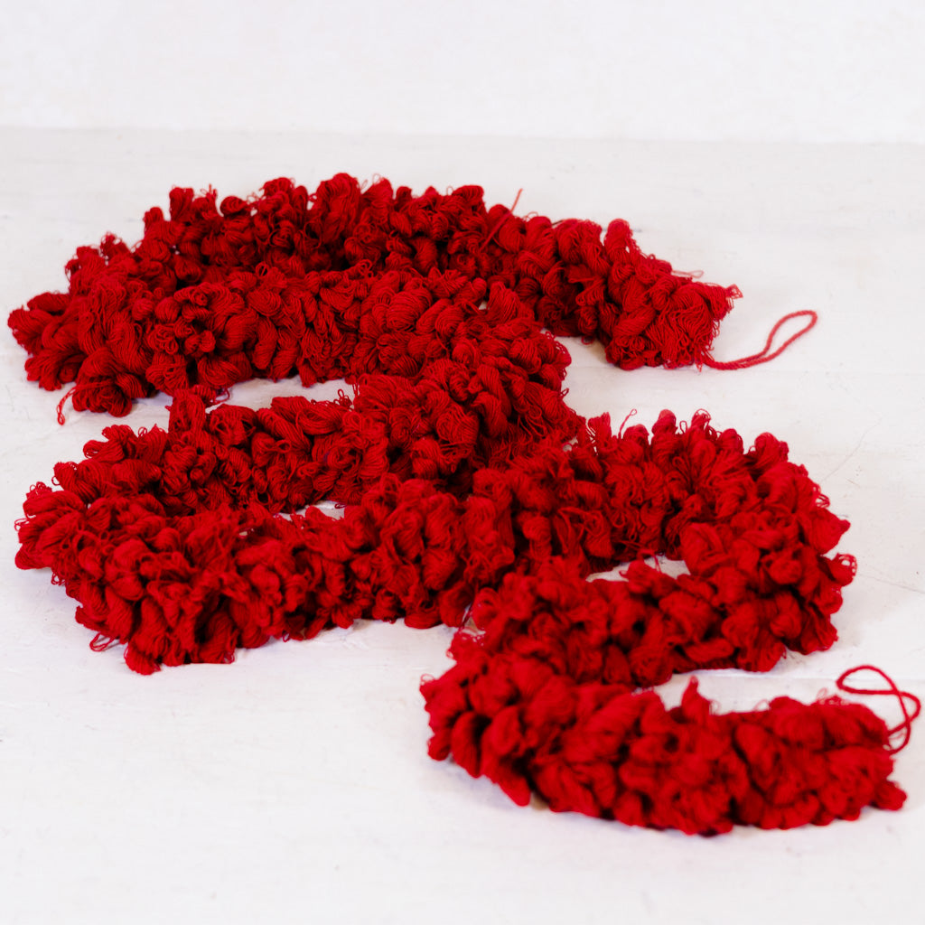 6ft. Red Looped Cotton Thread Garland