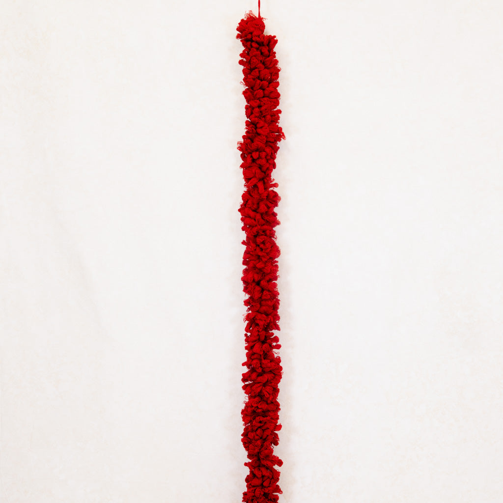 6ft. Red Looped Cotton Thread Garland