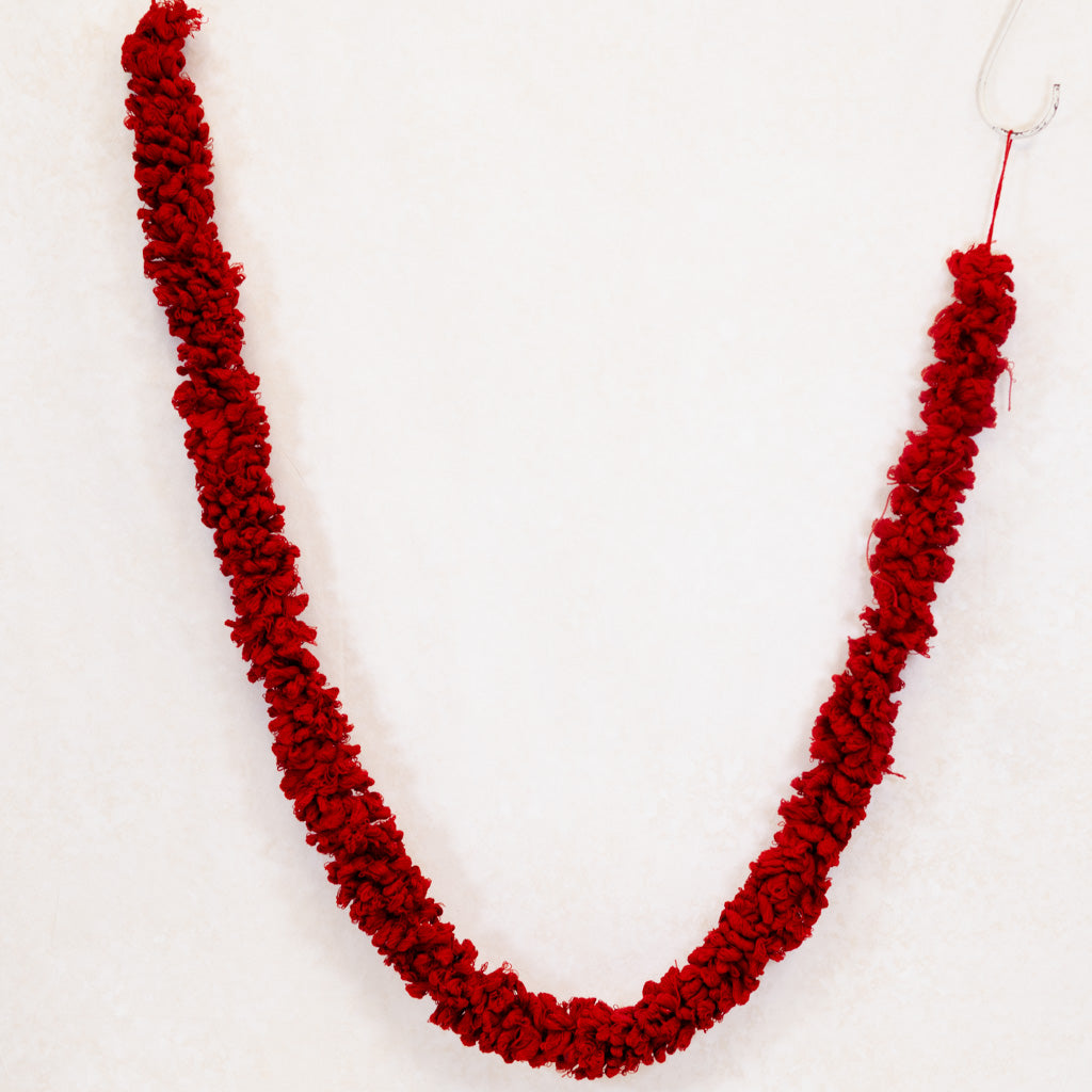 6ft. Red Looped Cotton Thread Garland