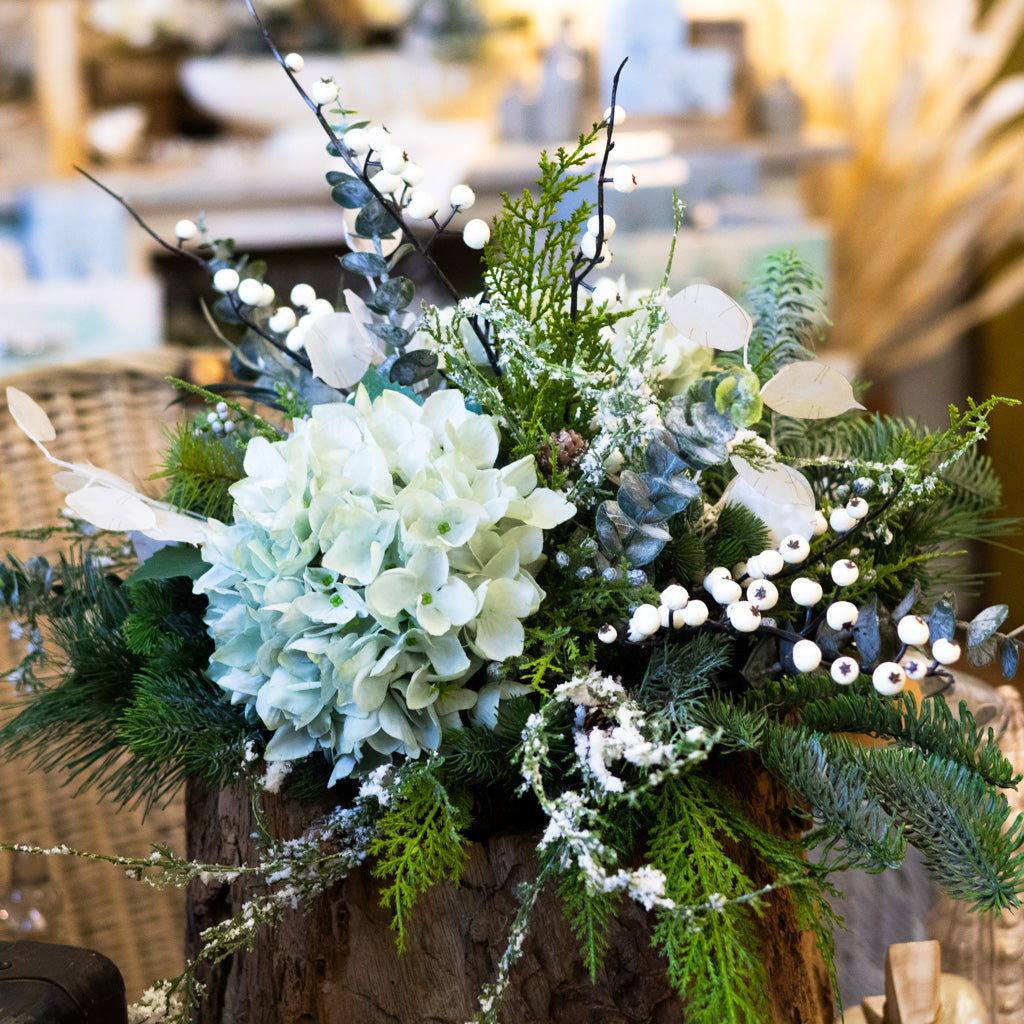 Winter Blues Centerpiece Drop In