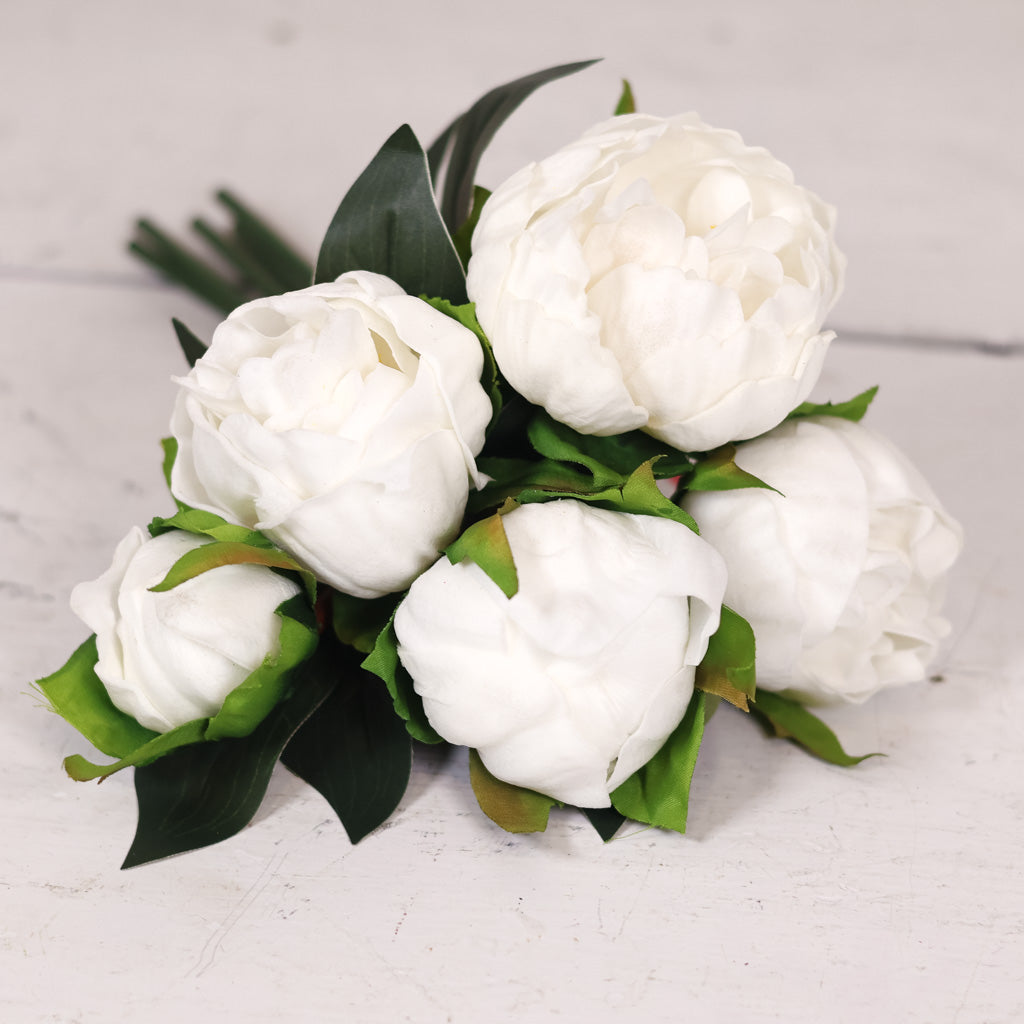 Real Touch White Peony Bundle