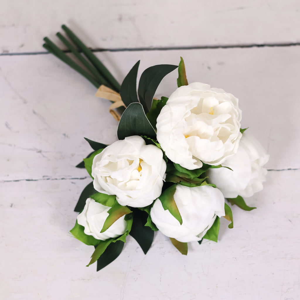 Real Touch White Peony Bundle