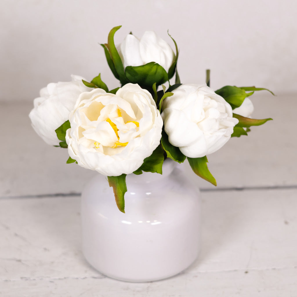 Real Touch White Peony Bundle