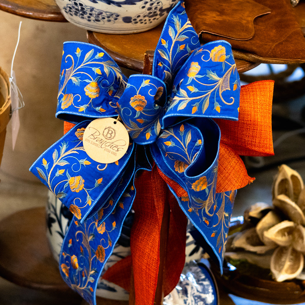 Blue Amber Bow