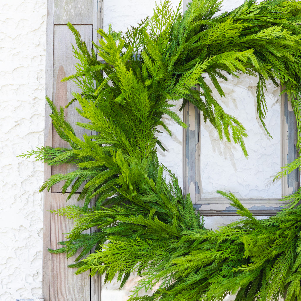 30"D Woodland Evergreen Wreath Real Touch