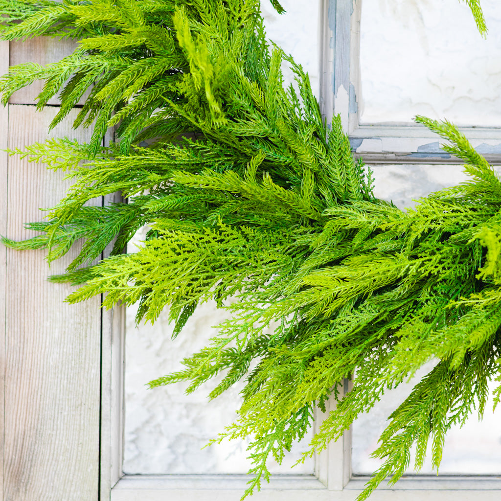 30"D Woodland Evergreen Wreath Real Touch