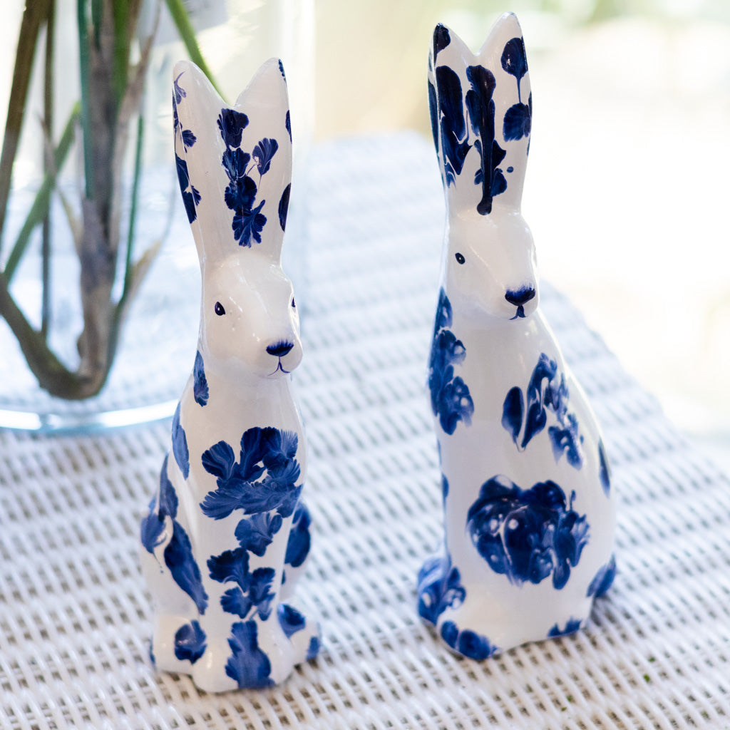 Blue White Tall Bunny Paws Front