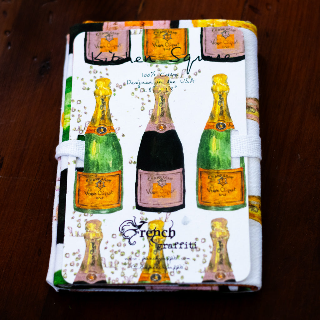 Champagne Bubbles Kitchen Square