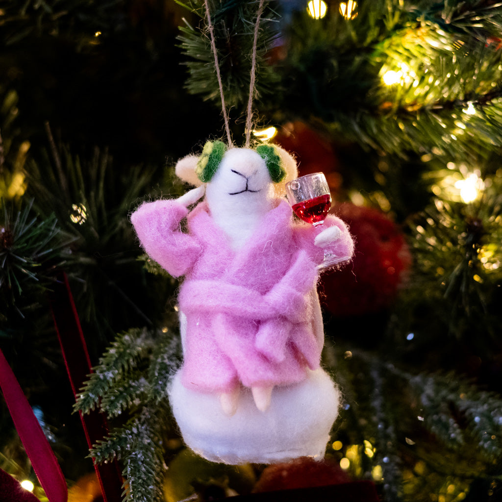 Spa Day Chair Mouse Ornament