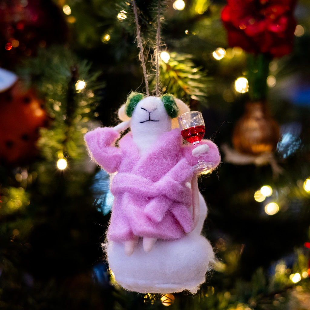 Spa Day Chair Mouse Ornament