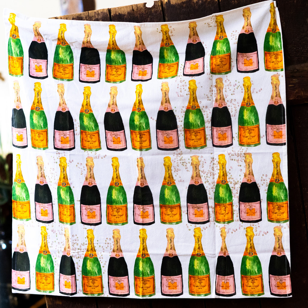Champagne Bubbles Kitchen Square
