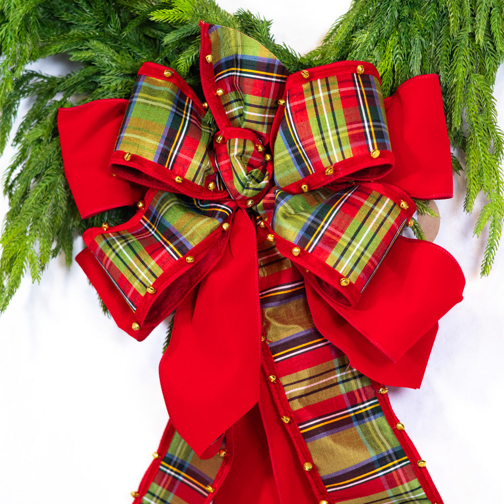 McFarland Plaid Bow with Bell Edge