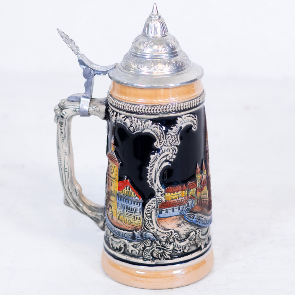Vintage Western Germany Lidded Beer Stein