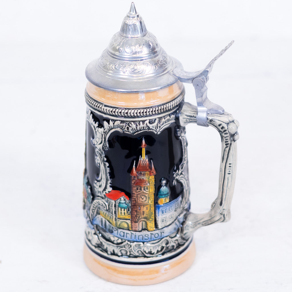 Vintage Western Germany Lidded Beer Stein