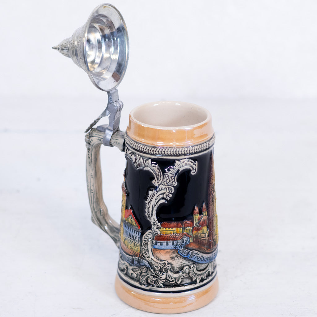 Vintage Western Germany Lidded Beer Stein