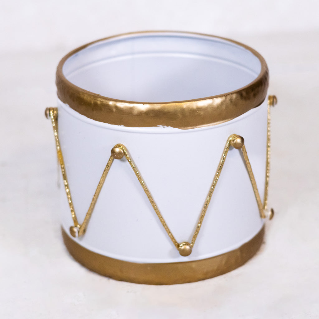 Metal White Drum Container