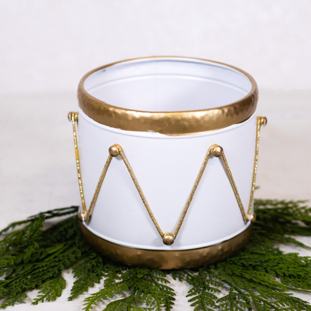 Metal White Drum Container